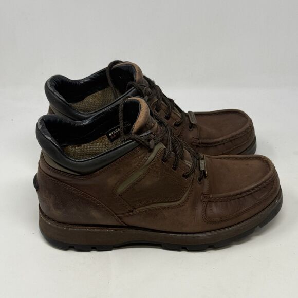 Rockport XCS Waterproof Chukka Boots Mens 9.5 W Wide Brown Leather Gorpcore - Picture 1 of 16